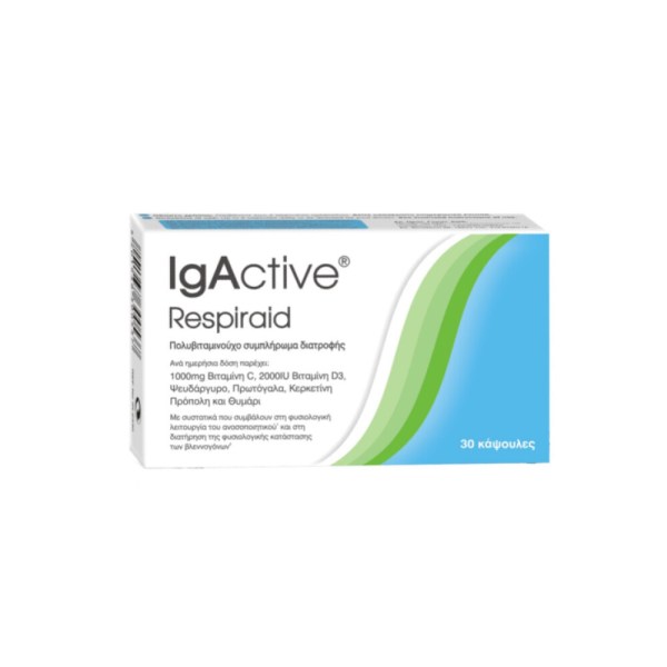 IgActive Respiraid Πολυβιταμινούχο Συμπλήρωμα Διατροφής, 30 κάψουλες