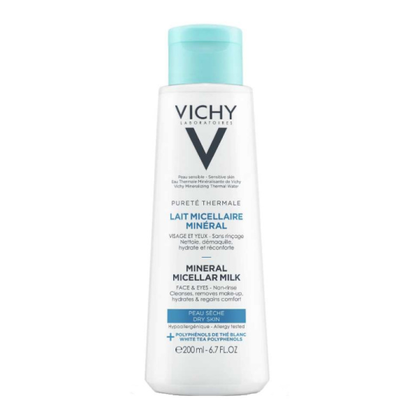 Vichy Mineral Micellar Milk Γαλάκτωμα Καθαρισμού Για Πρόσωπο & Μάτια Για Ξηρές Επιδερμίδες 200ml