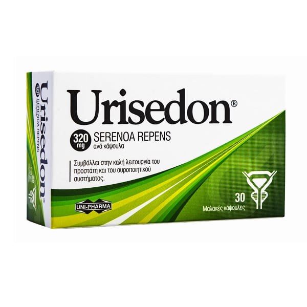 Uni-Pharma Urisedon 30 Caps - Συμπλήρωμα Διατροφής  για τον Προστάτη και το Ουροποιητικό Σύστηματα 30δισκία