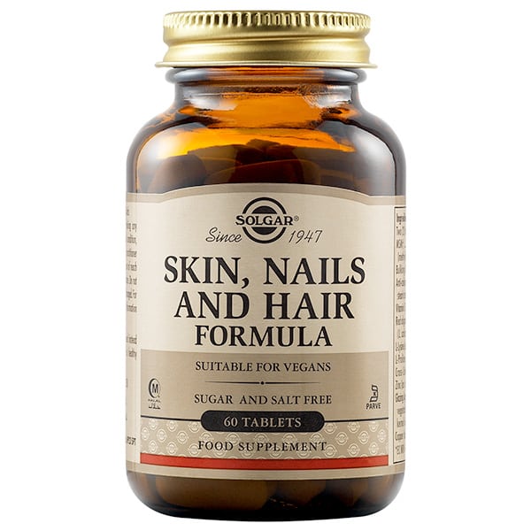 Solgar Skin, Nails & Hair Formula Φόρμουλα Πλούσια σε Βιταμίνες, Αμινοξέα & Μέταλλα για την Υγεία των Μαλλιών, του Δέρματος & των Νυχιών, 60tabs