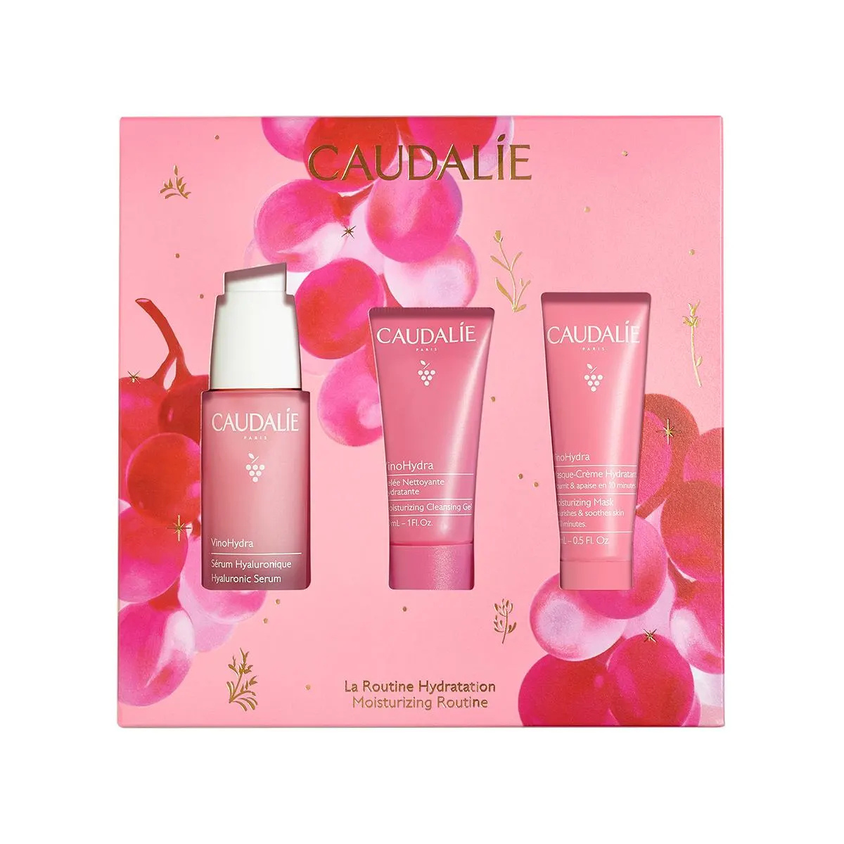 Caudalie Promo Xmas Moisturizing Routine Vinohydra Serum Αντιγηραντικό Serum Προσώπου 30ml & Δώρο Moisturizing Cleansing Gel Καθαρισμού Προσώπου & Ματιών 30ml & Δώρο Moisturizing M