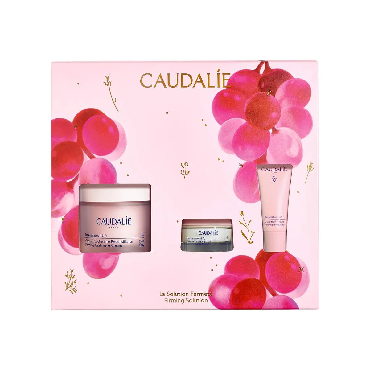Caudalie Set Resveratrol Firming Cashmere Cream 50ml & Resveratrol Firming Night Cream 15ml & Firming Cashmere Eye Gel Cream 5ml