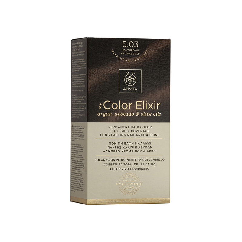 Apivita My Color Elixir No5.03 Βαφή Μαλλιών Καστανό Ανοιχτό Φυσικό Μελί