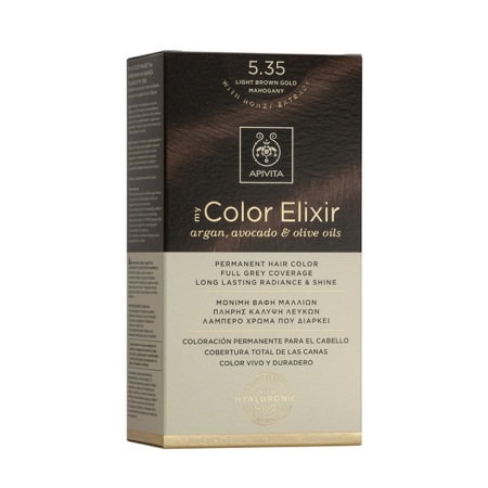 Apivita My Color Elixir 5.35 - Καστανό Ανοιχτό-Μελί Μαονί