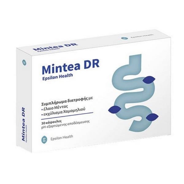 Epsilon Health Mintea DR Συμπλήρωμα Διατροφής με Έλαιο Μέντας & Εκχύλισμα Χαμομηλιού για Καταπράυνση του Εντέρου, 30caps