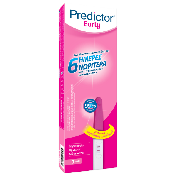 Predictor Early 6 Ημέρες Νωρίτερα, Τεστ Εγκυμοσύνης 1Τμχ