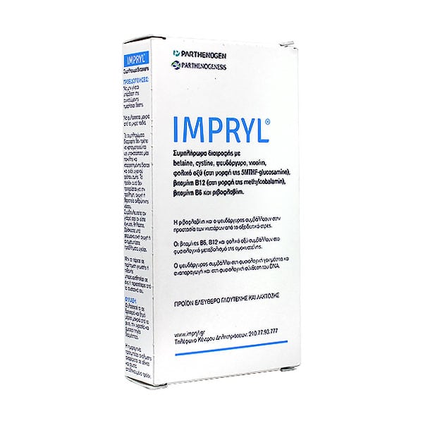 Parthenogen Impryl - Συμπλήρωμα Διατροφής με Ψευδάργυρο, Βιταμίνη Β6 & Β12, 30caps