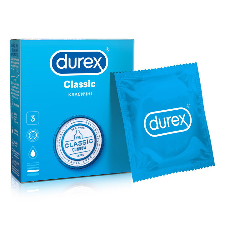 Durex Classic Προφυλακτικό 3 Τεμ.