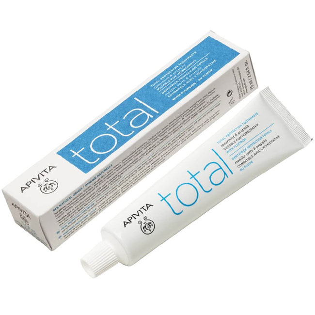 Apivita Total Toothpaste Οδοντόκρεμα με Δυόσμο & Πρόπολη, 75ml