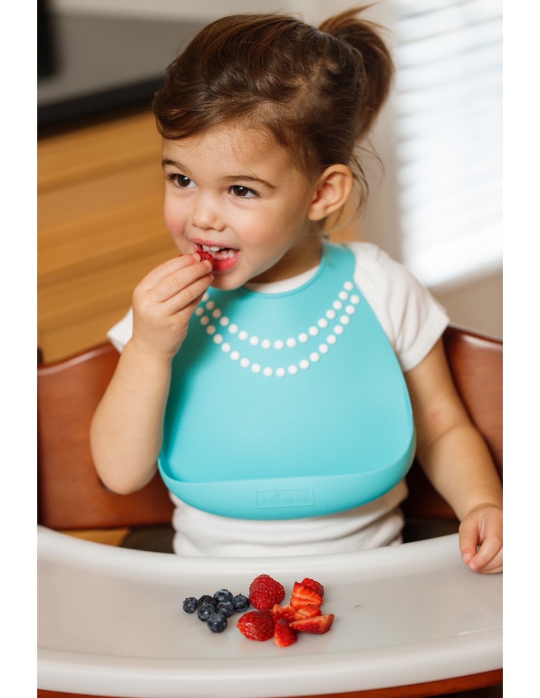 Make My Day Baby Bib Tiffany Blue