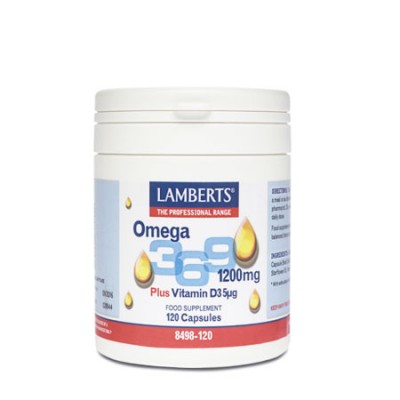 Lamberts Omega 3.6.9 1200mg Plus Vitamin D3 5μg 120cap