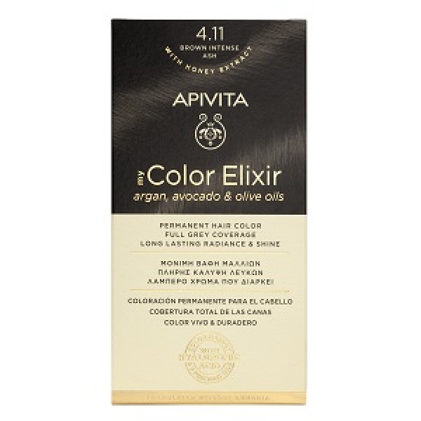 Apivita My Color Elixir Argan, Avocado & Olive Oils - 4.11 - Καστανό Έντονο, 50ml