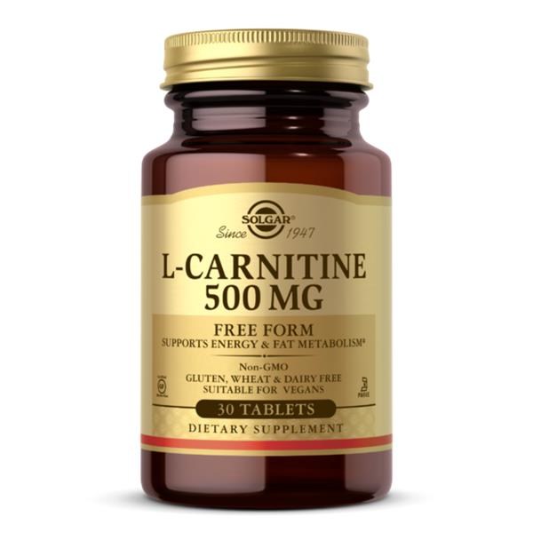 Solgar L-Carnitine 500mg Συμπλήρωμα Διατροφής Καρνιτίνης για Αύξηση Ενέργειας, Αντοχής & Ενίσχυση του Μεταβολισμού