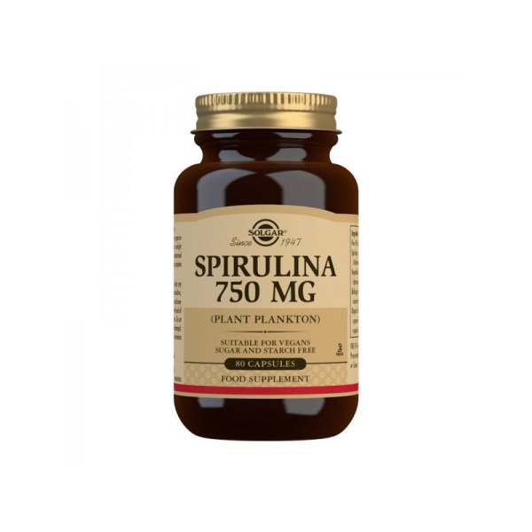 Solgar Spirulina 750mg Vegetable Capsules