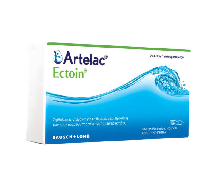 Bausch & Lomb Artelac Ectoin Οφθαλμικές Σταγόνες 20 Αμπούλες x 0,5ml