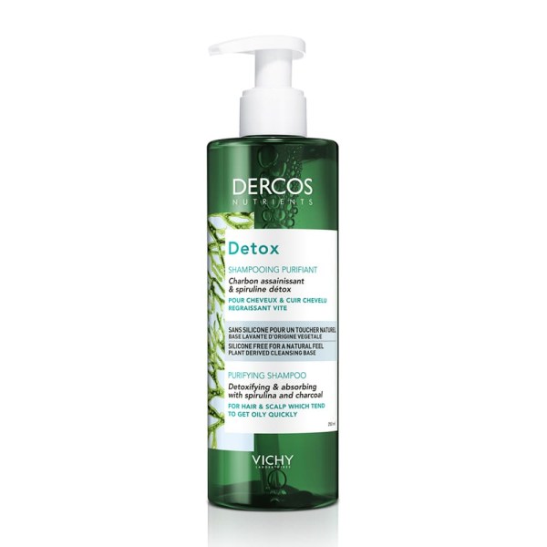Vichy Dercos Detox Nutrients Purifying Shampoo Σαμπουάν Εντατικού Καθαρισμού για Λιπαρά Μαλλιά 250ml