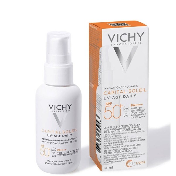 Vichy Capital Soleil UV Age Daily Spf50 Λεπτόρρευστή Αντιηλιακή Κρέμα Προσώπου Κατά της Φωτογήρανσης 40ml