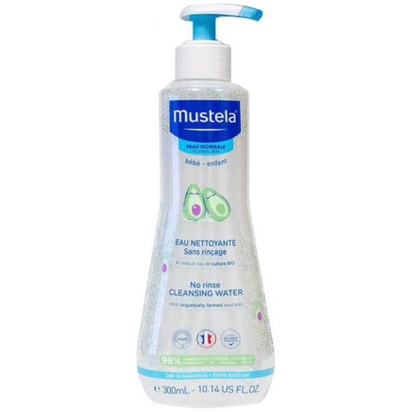 Mustela No Rinse Cleansing Water With Avocando, 300ml Καθαρισμός Προσώπου-Σώματος  Νερό Καθαρισμού χωρίς Ξέβγαλμα