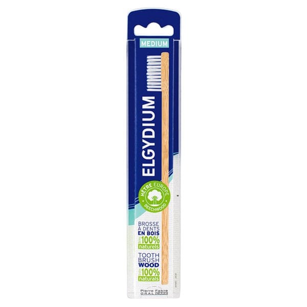 Elgydium Toothbrush 100% Naturals White Οικολογική Οδοντόβουρτσα (Medium)
