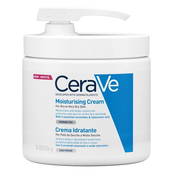 CeraVe Moisturizing Cream, για Ξηρό έως Πολύ Ξηρό Δέρμα με Αντλία 454gr