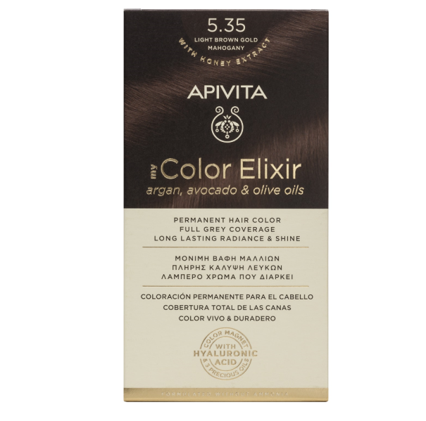 Apivita My Color Elixir 5.35 - Καστανό Ανοιχτό-Μελί Μαονί