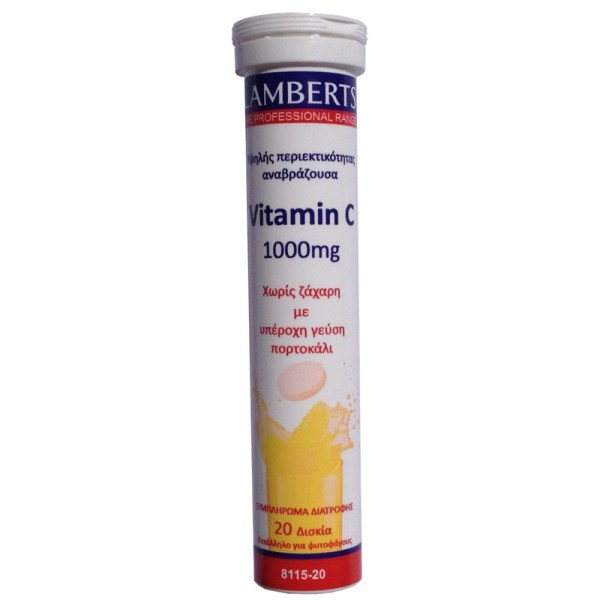 Lamberts Vitamin C 1000mg 20 Effervescent Tablet