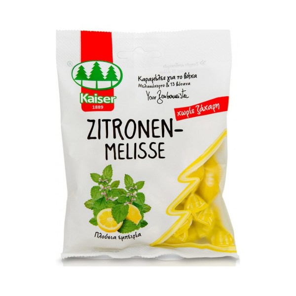 Kaiser Zitronen Melisse Καραμέλες για τον Ερεθισμένο Λαιμό & Βήχα 60g