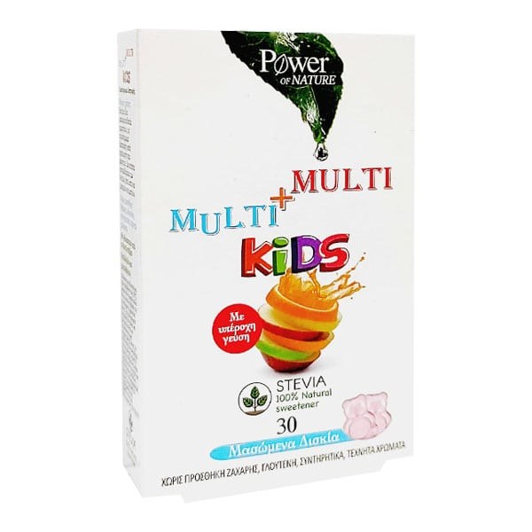 Multi+Multi Kids Stevia Πολυβιταμίνες για Παιδιά, 60 Μασώμενα δισκία