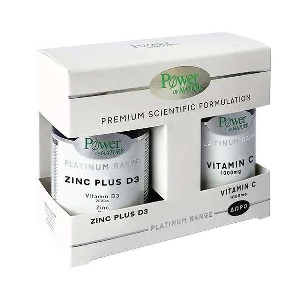 Power Health Promo Classics Platinum Range Zinc Plus D3 15mg/2000iu 30 ταμπλέτες & Vitamin C 1000mg 20 ταμπλέτες