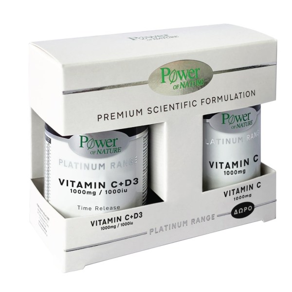 Power Health Classics “Platinum” Vitamin C 1000mg + D3 1000iu 30Tabs & ΔΩΡΟ Vitamin C 1000mg 20Tabs