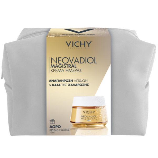 Vichy Promo Neovadiol Magistral Κρέμα Ημέρας, 50ml & Δώρο Neovadiol Magistral Night Cream Κρέμα Νύχτας, 15ml & Νεσεσέρ, 1τεμ, 1σετ