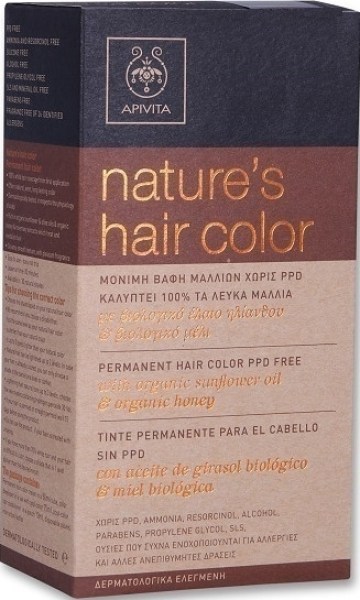Apivita Nature's Hair Color Ν8.7 Βαφή Μαλλιών Ξανθό Ανοιχτό Μπεζ 50ml