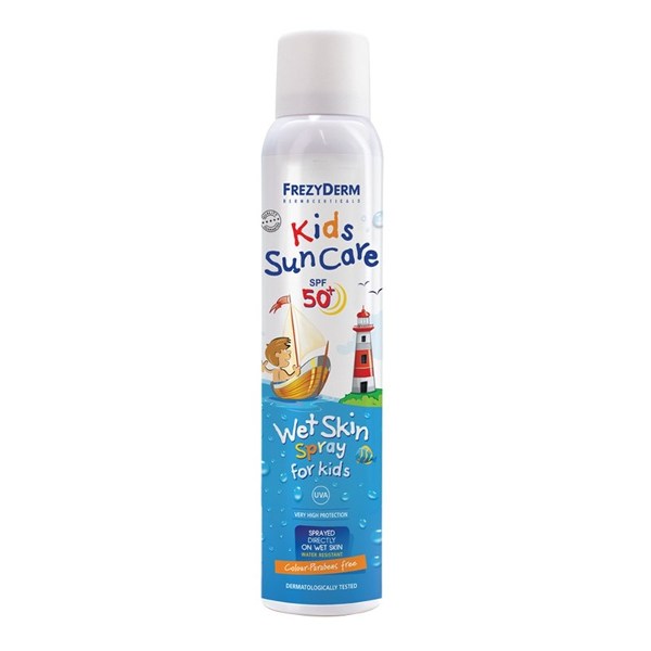 Frezyderm Kids Sun Care Wet Skin Spray SPF50+ Παιδικό Αντηλιακό Σπρέι 200ml