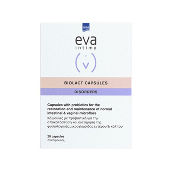 Eva Biolact - Συμπλήρωμα Διατροφής Προβιοτικών, 20 κάψουλες