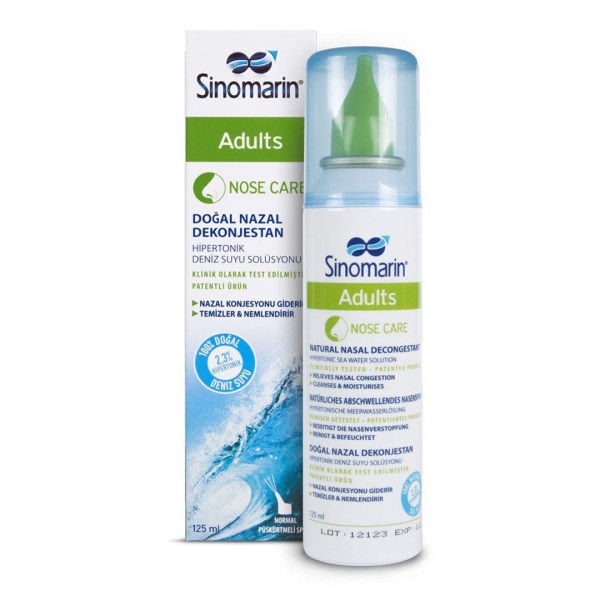 Sinomarin Adults Nose Care 6y+ 125ml (Φυσικό Ρινικό Αποσυμφορητικό)