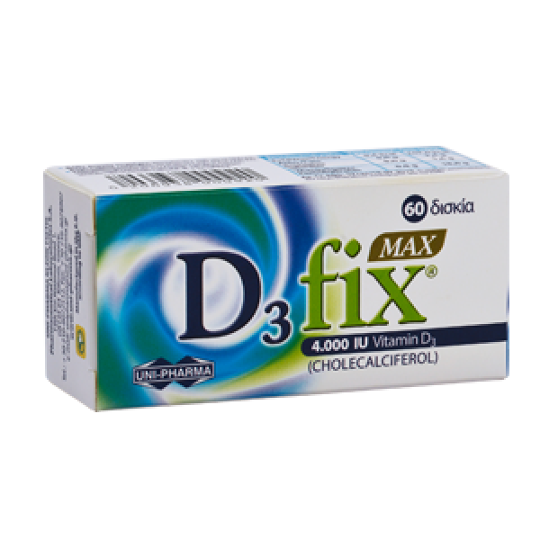 Uni-Pharma D3 Fix Max Βιταμίνη D3, 4000iu 60tabs