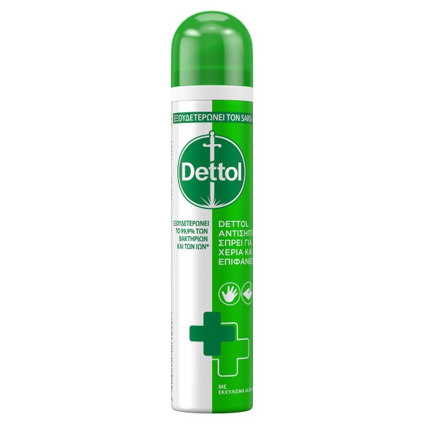 Dettol Antiseptic Spray 90ml Αντισηπτικό Spray για Χέρια & Επιφάνειες, 90ml