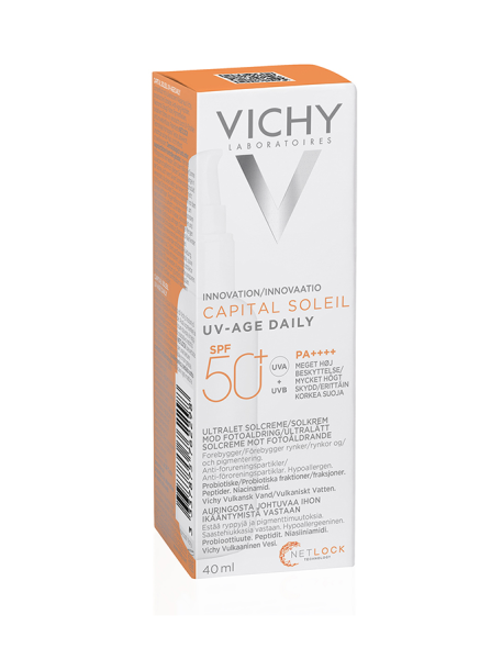 Vichy Capital Soleil UV Age Daily Spf50 Λεπτόρρευστή Αντιηλιακή Κρέμα Προσώπου Κατά της Φωτογήρανσης 40ml