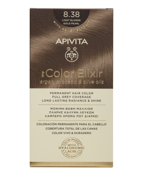 Apivita My Color Elixir No8.38 Ξανθό Ανοιχτό Μελί Περλέ
