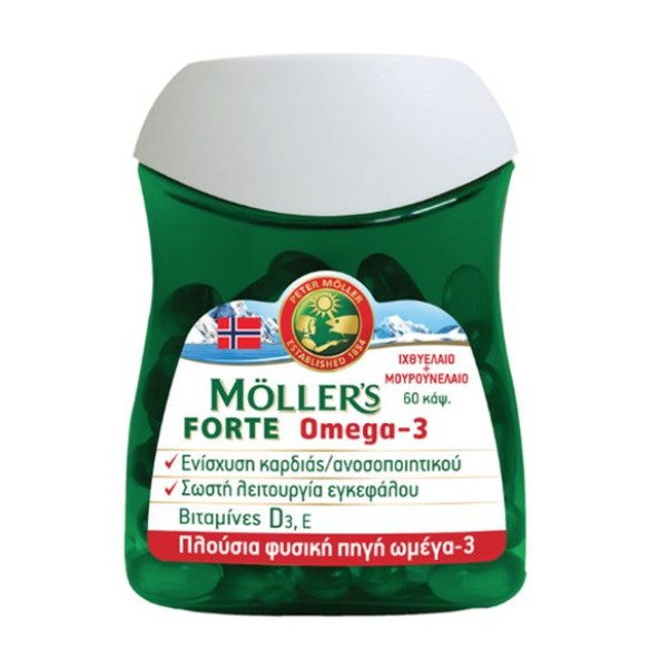 Mollers Forte Omega-3 Ιχθυέλαιο & Μουρουνέλαιο 60caps