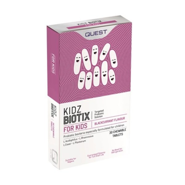 Quest KidzBiotix for Kids Προβιοτικά για Παιδιά 30 μασώμενες ταμπλέτες