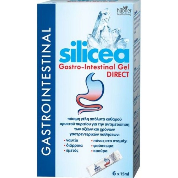 Silicea Gel Πόσιμη Γέλη Πυριτίου για την Αντιμετώπιση Γαστρεντερικών Διαταραχών, 6x15ml