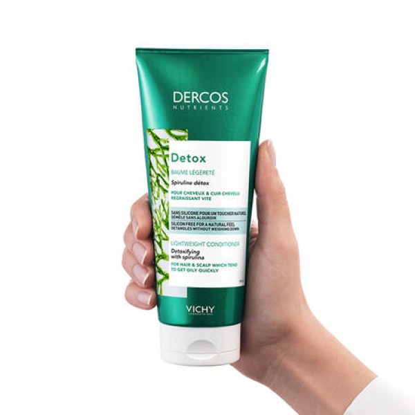 Vichy Dercos Nutrients Detox Lightweight Conditioner Κρέμα Μαλλιών για Λιπαρά Μαλλιά 200ml