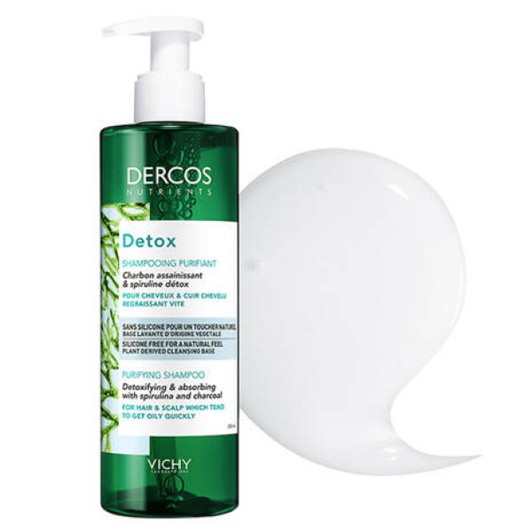 Vichy Dercos Detox Nutrients Purifying Shampoo Σαμπουάν Εντατικού Καθαρισμού για Λιπαρά Μαλλιά 250ml