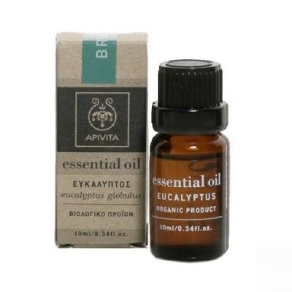 Apivita Essential Oil Eukalyptus 100% Βιολογικό Αιθέριο &#39;Ελαιο Ευκάλυπτος, 10ml