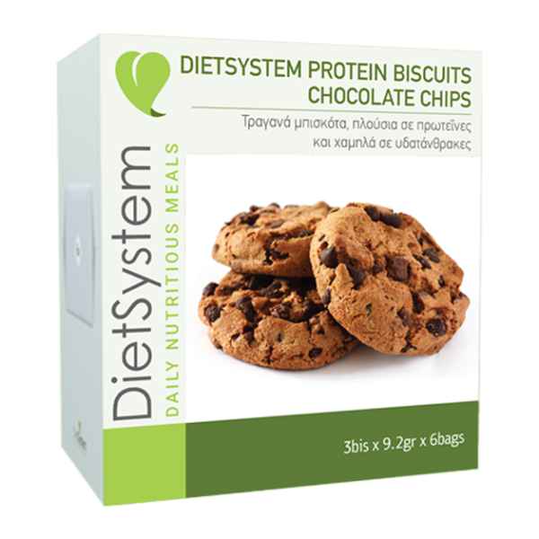  Diet System Biscuits Chocolate Chips, 3bis x 9.2gr x 6bags