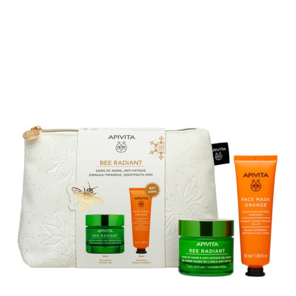 Apivita Promo Bee Radiant Rich Texture, 50ml & Face Mask Orange, 50ml