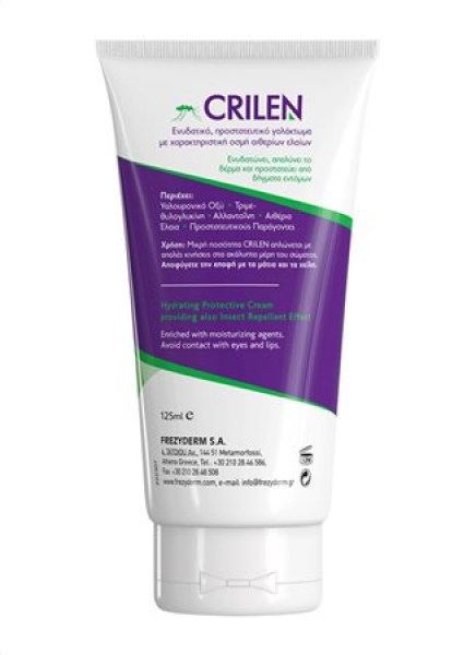 Frezyderm Crilen Hydrating Protective Cream providing also Insect Repellent Effect Ενυδατικό προστατευτικό γαλάκτωμα και με Εντομοαπωθητική Δράση 125ml.