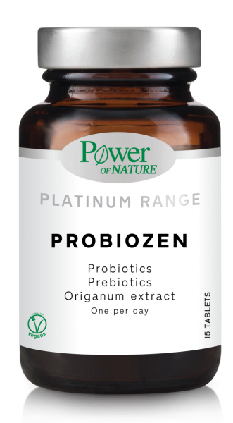 Power of Nature Platinum Range Probiozen 15tabs Προβιοτικό Συπλήρωμα Διατροφής 15 Ταμπλέτες