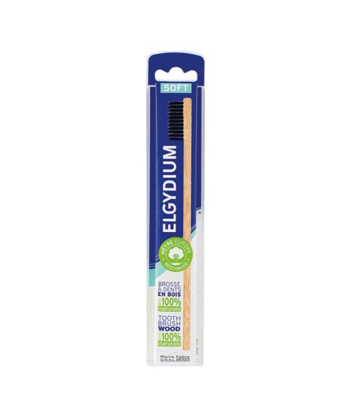 Elgydium Toothbrush 100% Naturals Black Οικολογική Οδοντόβουρτσα (Medium)